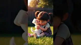 it's cuddle time🐾#ai #aivideo #shorts #dog #animals #animation #cute #youtube #youtubeshorts