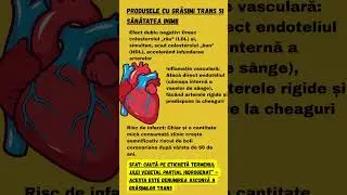 Grăsimile Trans și Sănătatea Inimii &ndash; Pericolul Din Farfurie Colesterol #ViațăSănătoasă