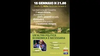 Per un'altra politica economica: incontro con il sen. Antonio Misiani