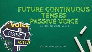how to change future continuous tenses into passive voice