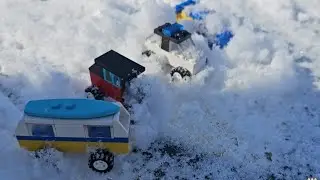 Finding LEGO Cars Hidden in the Snow!#LEGO#Adventure#SnowFun#ToyHunt#BackyardAdventure#WinterFun