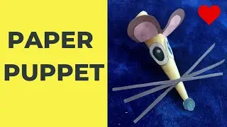 paper puppet|finger puppet|funny paper mouse|easy puppet for kids
