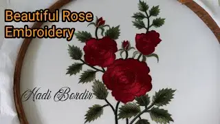 beautiful rose embroidery (bordir mawar yang indah)