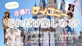0歳・5歳児との子連れディズニーってどれだけ楽しめるの？🎠無課金で大満足のパークルーティン💰