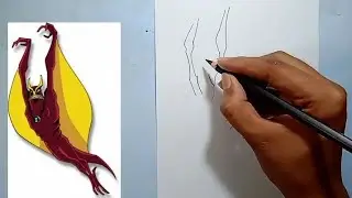 simple way to draw Jetray / easy sketch with charcoal pencil