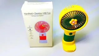 Handheld mini fan charging USB Fan SimpleUnboxing and Test Video।। best mini usb fan video