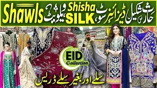 Cliff shopping Mall |Designer Luxury Work| Lama silk New cutdana|velvet handpainted shawl eid vriety