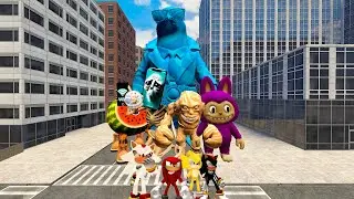 Sonic Family vs Brainrot, Lin Gang, Labubu and Cursed deer Forest In Garry's Mod