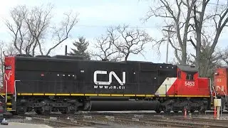 CN 5780 Leads a Freight, West Chicago, IL 12/3/21