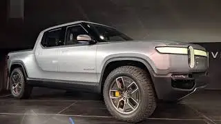Rivian demonstrates electric pickup truck's tank-like zero radius turning ability