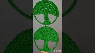 Crochet Tree of Life Wall Decor #crochet #walldecor #diy #wallhanging #shorts #youtubeshorts