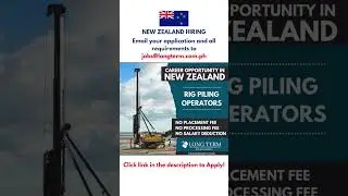 RIG PILING OPERATORS FOR NEW ZEALAND