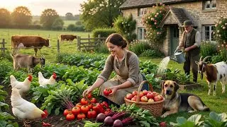Peaceful Countryside &ndash; Chickens Clucking, Fresh Eggs and Garden Harvest