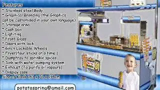 Automatic twisted potato chips cutting machine in Italy.wmv