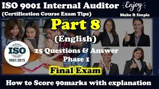 ISO 9001 : 2015 Internal Auditor Certification Course, 