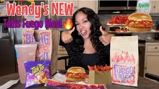 Wendy’s NEW Takis Fuego Meal Mukbang 🔥