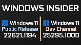 WINDOWS INSIDER | Public Release 22621.1194 vs Dev Channel 25295.1000