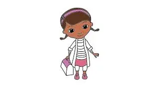 How to draw Doc McStuffins - Easy step-by-step drawing lessons for kids