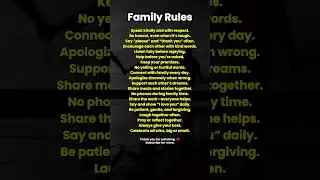 The Best Family Rules to Live By #shorts #motivation #success #family