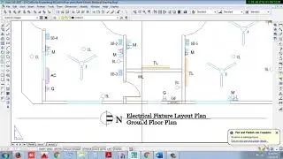 Electrical Drawing in Building 2d Auto cad