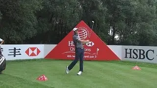 Dustin Johnson nearly aces par-3 at HSBC Champions