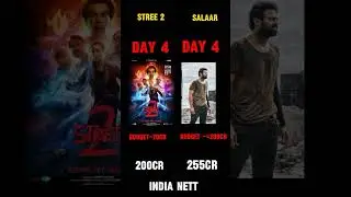 Stree 2 🆚 Salaar Movie Comparison And Box Office Collection 💸💲🤑 #shorts #stree2 #day4 #salaar #revie