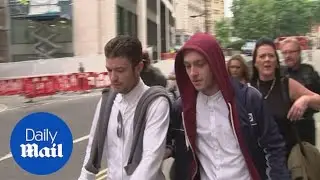 Charlie Alliston arrived to the Old Bailey wearing a red hoodie - Daily Mail