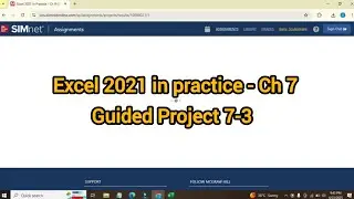 Excel 2021 in practice - Ch 7 Guided Project 7-3 | Help by Excel 2024 Chapter 5-3 6-3 7-3 8-1 9-3