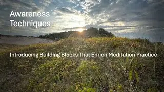 1. Awareness Techniques as Building Blocks for Meditation Practice
