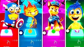 Minions vs Ember Elemental vs PAW Patrol vs Inside Out Joy