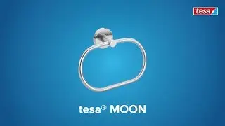 How to use the round, stainless-steel style tesa&reg; Moon towel ring