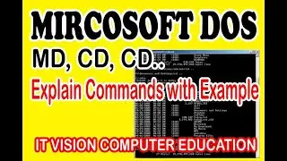 MS DOS MD CD COMMAND || MICROSOFT DOS || MS DOS COMMANDS