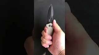 KUBEY  KU316F  RDF Pocket Knife with Button Lock, Full-Contoured Tan G-10 Handle
