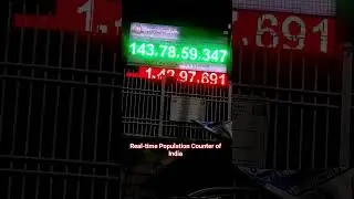 Real-time Population counter of India #india #population #love highest populated country #livestream