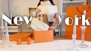 Распаковка сумки Hermès Birkin Sellier, образы, приготовление DuJJonKu, видеоблог из Нью-Йорка.