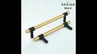 Tecton Black Gold Brass T-Pulls - Timeless & Dramatic Cabinet Hardware