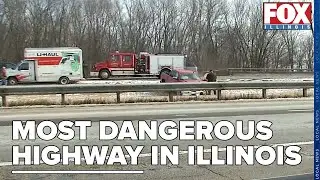 Новое исследование назвало трассу I-55 самой опасной автомагистралью в Иллинойсе.