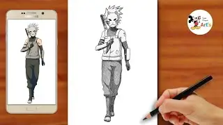 How to draw Hatake Kakashi ( the copy ninja) full body drawing 