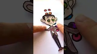 Mr Bean craft DIY drawing idea #shorts #drawing #mrbean #diy #diycrafts #papercraft #craft
