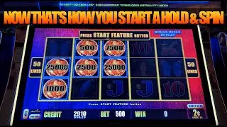 TIKI FIRE LIGHTNING LINK - GREAT START TO A HOLD & SPIN BONUS!