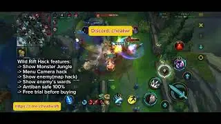 Map H.A.C.K Lol Wild Rift for ios/android no jb/root antiban all servers 