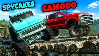 We Used UPGRADED TRUCKS to Climb a DANGEROUS MOUNTAIN in SnowRunner!