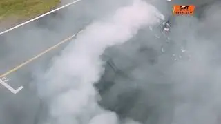 A1GP Black Beauty Burnouts - Giltrap Group Taupo Historic GP  