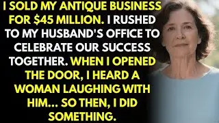 I sold my business for $45 million. I ran to my husband's office to tell him. When I arrived, I h...