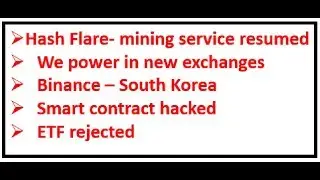 HashFlare- mining service resumed and more crypto news (Hindi)