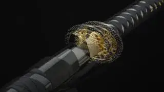 Platinum Handmade Samurai Sword - Black Golden Dragon Video