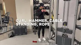 Curl, Hammer, Cable, Standing, Rope