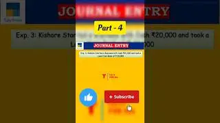 Accounting Journal Entries | Basic Journal Entries Part-4 | #shorts #viral #ytshorts
