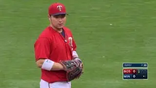 BOS@MIN: Byung Ho Park's nice grab on a line-drive