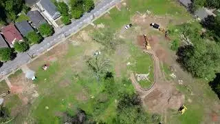 Clearing trees for Custer Avenue Capacity Relief Multi-Benefit Project